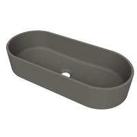 Arcqua Case Opbouw Waskom Ovaal 60x26 Mat Quartz Grijs - thumbnail