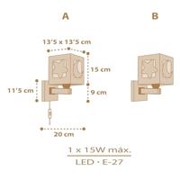 Dalber WandlampMoonlight beige - 63239B - thumbnail