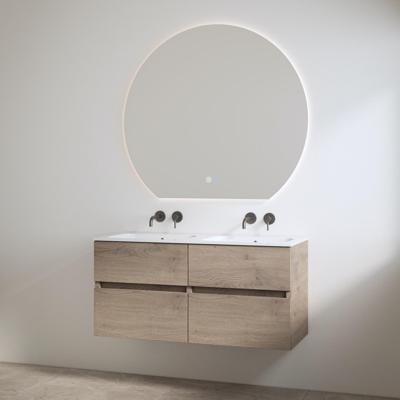 Duo Wastafel zonder Kraangaten met Onderkast Best Design Bora 120 cm Hout Duo Wastafel zonder Kraangaten met Onderkast Best Design Bora 120 cm Hout