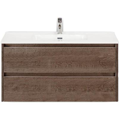Dante Badmeubelset 100 cm - Tabacco - Keramische Wastafel Wit Cover