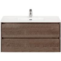 Dante Badmeubelset 100 cm - Tabacco - Keramische Wastafel Wit Cover - thumbnail