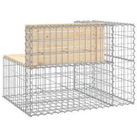 Tuinbank schanskorfontwerp 92x71x65,5 cm massief grenenhout - thumbnail