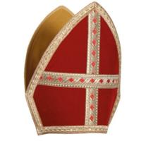 Luxe mijter katoen fluweel - thumbnail