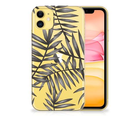 Apple iPhone 11 | TPU Case | Leaves Grey Apple iPhone 11 | TPU Case | Leaves Grey