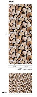 Noordwand Smart Art Easy Fotobehang gestapeld hout 47261