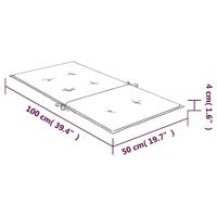 VidaXL Stoelkussens 2 st lage rug gestreept stof wit en blauw - thumbnail