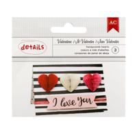 American Crafts • valentines heart honeycomb x3 - thumbnail