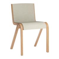 Audo Copenhagen Ready eetkamerstoel naturel eiken, gestoffeerd - thumbnail