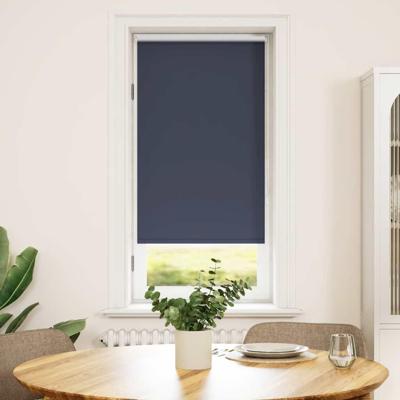 VidaXL Rolgordijn verduisterend 64,4 x 120 cm stofbreedte 60 cm marineblauw / blauw