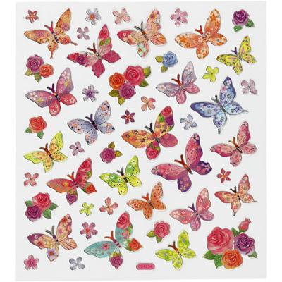 Creativ Company Stickers, vlinders, vel 15x16,5 cm, 1 vel Creativ Company Stickers, vlinders, vel 15x16,5 cm, 1 vel