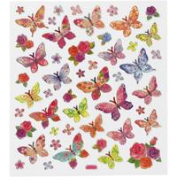 Creativ Company Stickers, vlinders, vel 15x16,5 cm, 1 vel - thumbnail