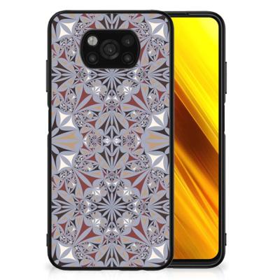 Xiaomi Poco X3 | X3 Pro Marmeren Print Telefoonhoesje Flower Tiles Xiaomi Poco X3 | X3 Pro Marmeren Print Telefoonhoesje Flower Tiles