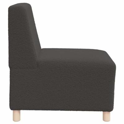 Fauteuil 55 cm gekrulde wolachtige stof donkergrijs