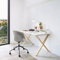 Kave Home Bureau 'Working' 120 x 80cm, kleur Wit/Naturel - thumbnail