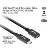 Club 3D USB-C Gen 1 verlengkabel - thumbnail