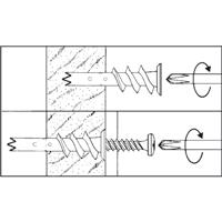 Spit gipsplaatpluggen met schroef - 14x31 mm - DRIVA TP12 - zelfborend - thumbnail