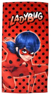 Ladybug Strandlaken Ready 70 x 140 cm rood Ladybug Strandlaken Ready 70 x 140 cm rood