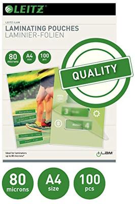 Leitz Lamineerfolie DIN A4 80 micron glanzend 100 stuk(s)