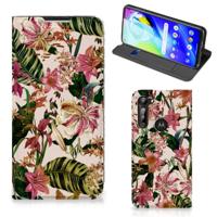 Motorola Moto G8 Power Smart Cover Flowers - thumbnail