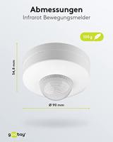 Goobay 96007 bewegingsmelder Passieve infraroodsensor (PIR) Bedraad Wit - thumbnail