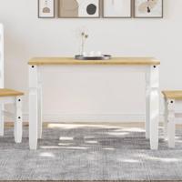 Eettafel Corona 112x60x75 cm massief grenenhout wit - thumbnail