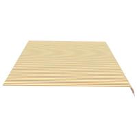 VidaXL Vervangingsdoek voor luifel 6x3,5 m geel en wit - thumbnail