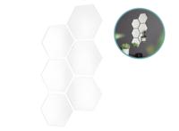 Zeshoekige spiegel wandstickers 6-delig 18 x 21 x 0,25 cm - thumbnail