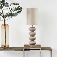 Rivièra Maison Tafellamp 'Beaugrand' Glas, kleur Beige (excl. kap) - thumbnail