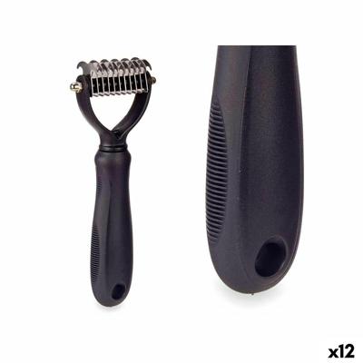 Hondenborstel Mascow Zwart Siliconen 6,5 x 17 x 3 cm 12 Stuks