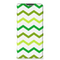 OPPO A54s | A16 | A16s | Hoesje met Magneet | Zigzag Groen - thumbnail