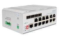 DIGITUS Netwerk Switch - 12-poorts Gigabit Ethernet - 8x RJ45 + 4x SFP/RJ45 Combo - L2 managed - 10/100/1000 Mbit/s - DIN rail montage - industriële serie - wit - thumbnail