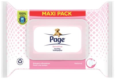 Page Toiletpapier Sensitive Vochtig Toiletpapier