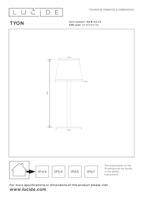 Lucide TYON - Oplaadbare Tafellamp Binnen/Buiten - Accu/Batterij - Ø 15 cm - LED Dimb. - 1x2W 2700K - IP65 - Mat Goud / Messing - thumbnail