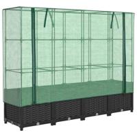 VidaXL Verhoogde plantenbak met kashoes rotanlook 160x40x138 cm - thumbnail