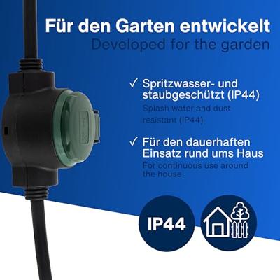 REV 0017103512 Stroom Verlengkabel 16 A Zwart, Groen 10 m H07RN-F 3G 1,5 mm²