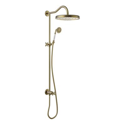 Regendoucheset Tres Clasic Opbouw Incl. Handdouche Verouderd Messing Regendoucheset Tres Clasic Opbouw Incl. Handdouche Verouderd Messing