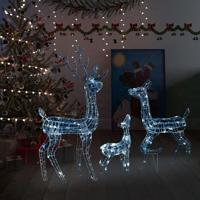 VidaXL Kerstversiering rendierfamilie 300 led's koudwit acryl - thumbnail