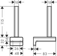 Hansgrohe Reserverolhouder AddStoris Geborsteld Brons - thumbnail