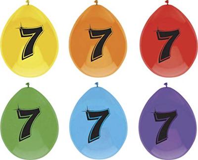 Ballonnen 7 jaar mix kleuren