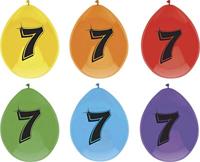 Ballonnen 7 jaar mix kleuren - thumbnail