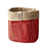 Sizo Waterdichte Plantenzak van Jute 25 cm Rood - thumbnail