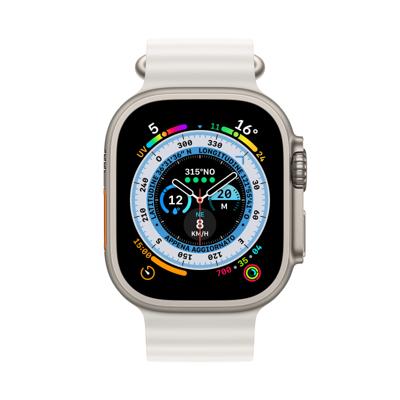 Refurbished Apple Watch Ultra 1 49 mm Wit Als nieuw