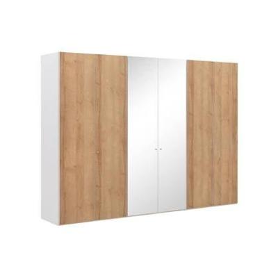 Goossens Kledingkast Easy Storage Ddk, Kledingkast 304 cm breed, 220 cm hoog, 4x draaideur en 2x spiegel draaideur midden