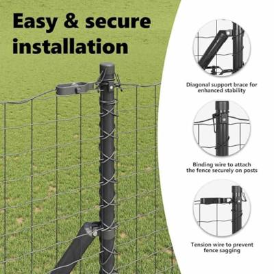 VidaXL Hek met paal grijs 1,5 x 10 m staal en pvc VidaXL Hek met paal grijs 1,5 x 10 m staal en pvc