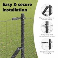 VidaXL Hek met paal grijs 1,5 x 10 m staal en pvc - thumbnail