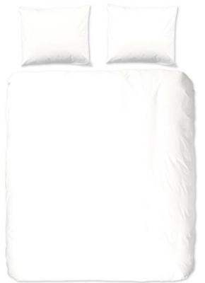 Good Morning Dekbedovertrek "uni dessin" - Wit - (135x200 cm) - Katoen Good Morning Dekbedovertrek "uni dessin" - Wit - (135x200 cm) - Katoen