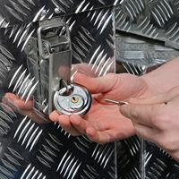 Basi 6100-7000 Hangslot 70 mm Verschillend sluitend Zilver Sleutelslot - thumbnail