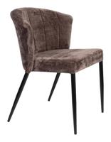 Dutchbone Eetkamerstoel 'Georgia' Chenille, kleur Paars - thumbnail