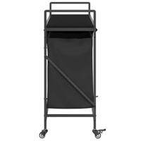 Wasmand 3 vakken met planken zwart eikenkleurig - thumbnail