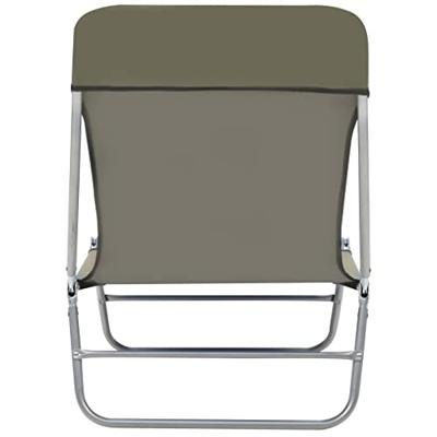 Ligbedden inklapbaar 2 st staal en stof taupe Ligbedden inklapbaar 2 st staal en stof taupe